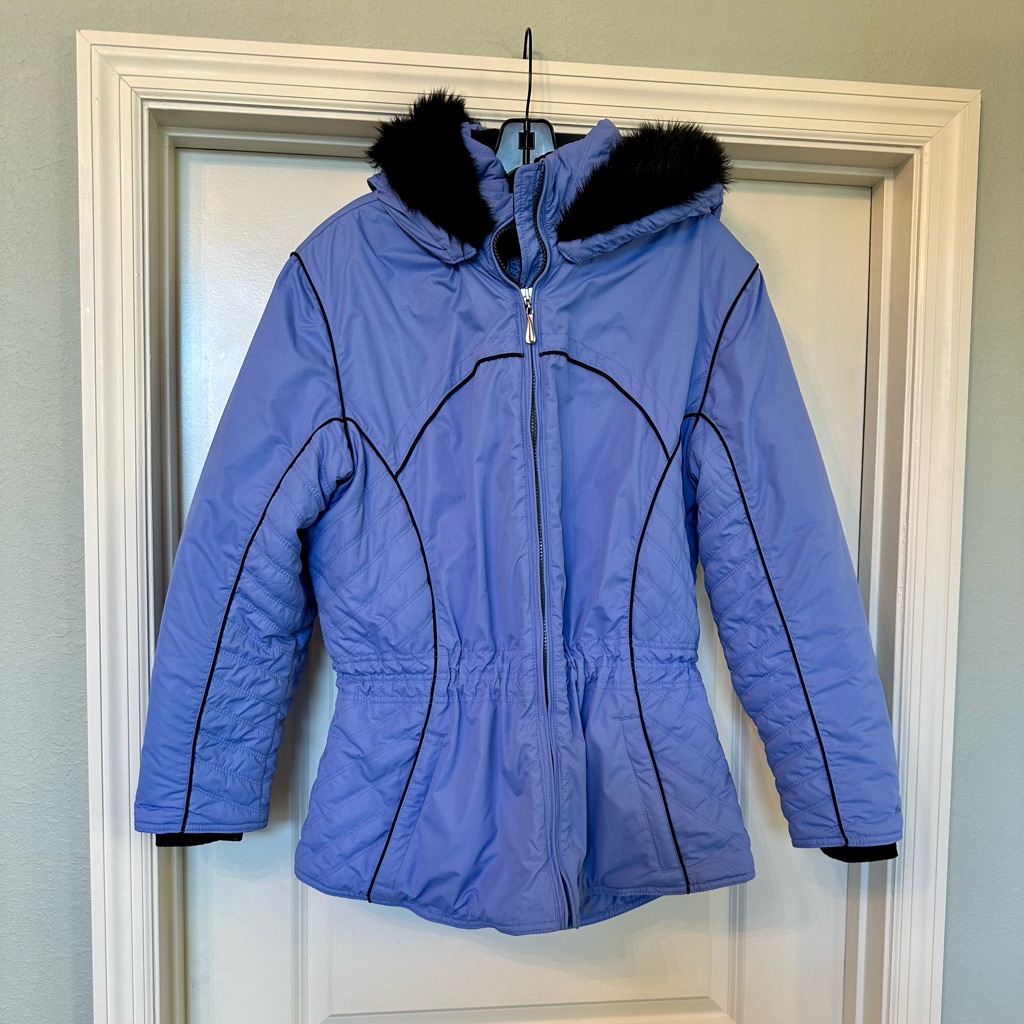 Obermeyer - Purple And Black Ski Jacket With Removable Hood - Brand New!